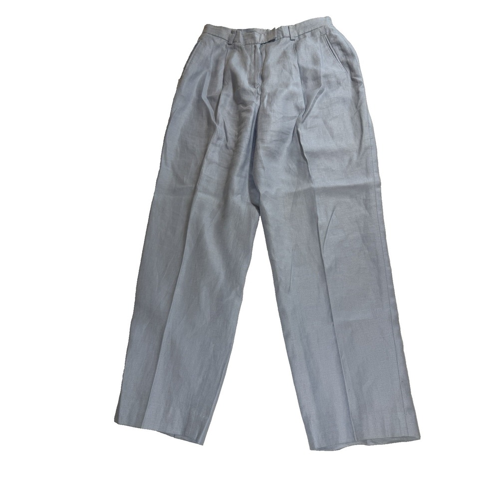 Lauren Ralph Lauren 100% Linen Dress Pants Womens 12P Blue
